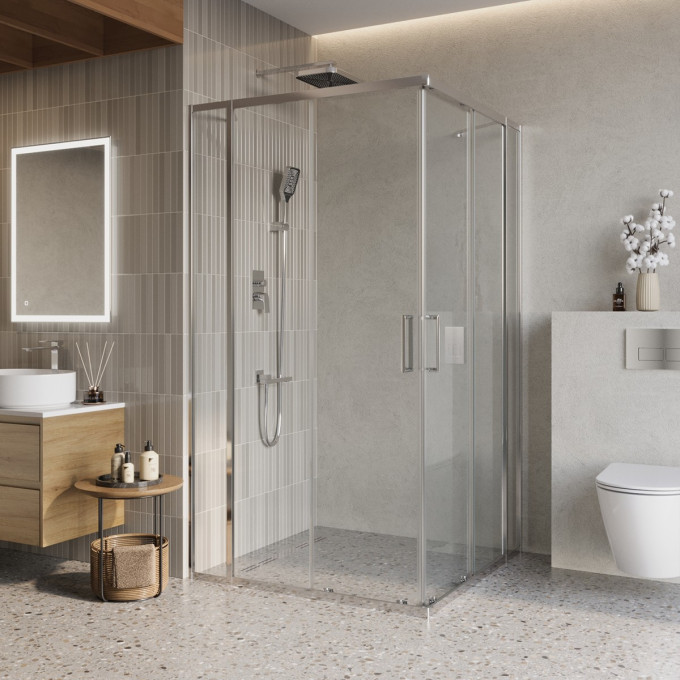 Душевой уголок BELBAGNO LUCE-AH-22-125/110-C-Cr